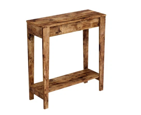 Safdie & Co. console table, 31L, brown reclaimed wood NEW