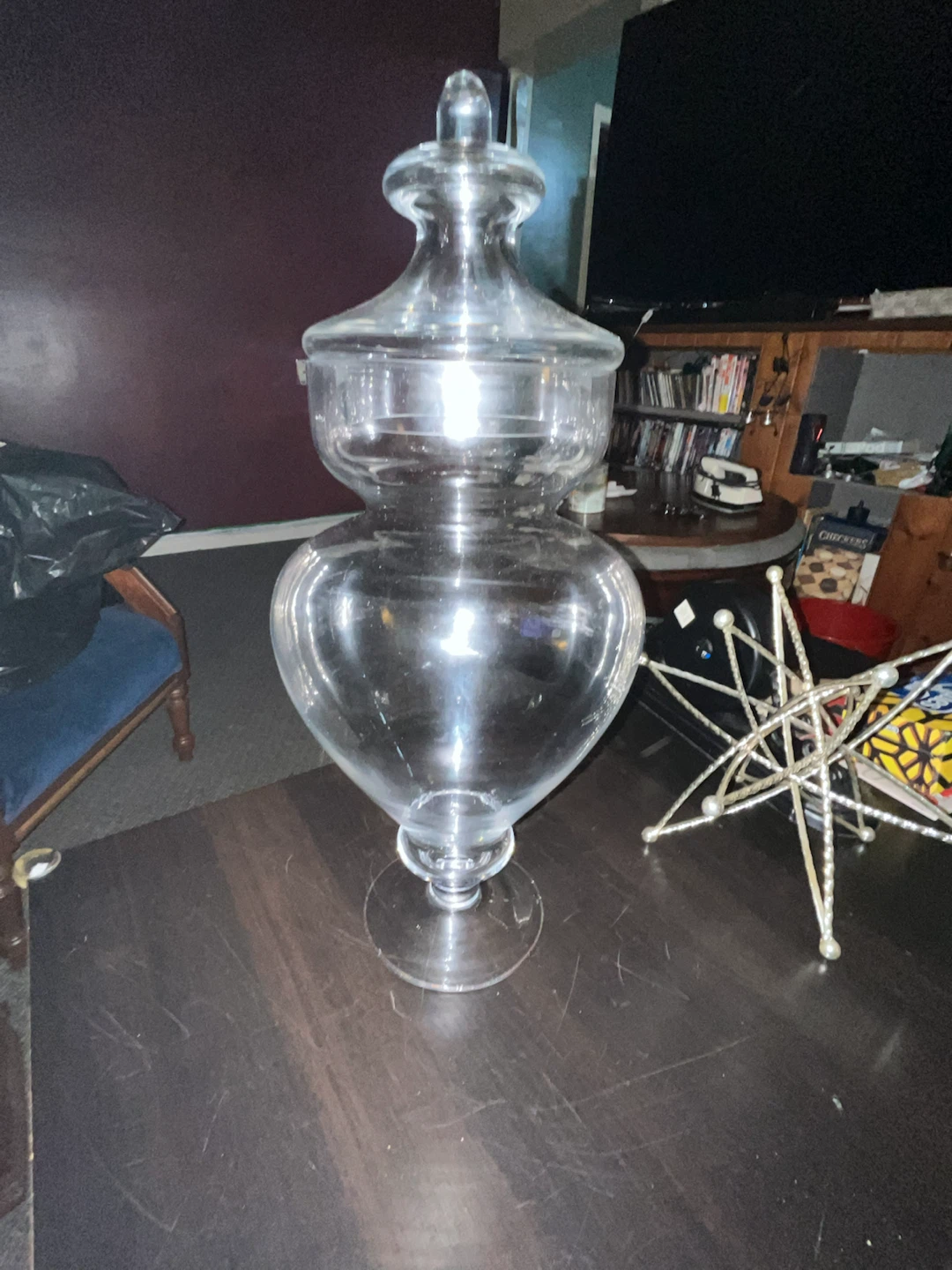 Large Clear Glass Apothecary Jar with Lid - photo 4