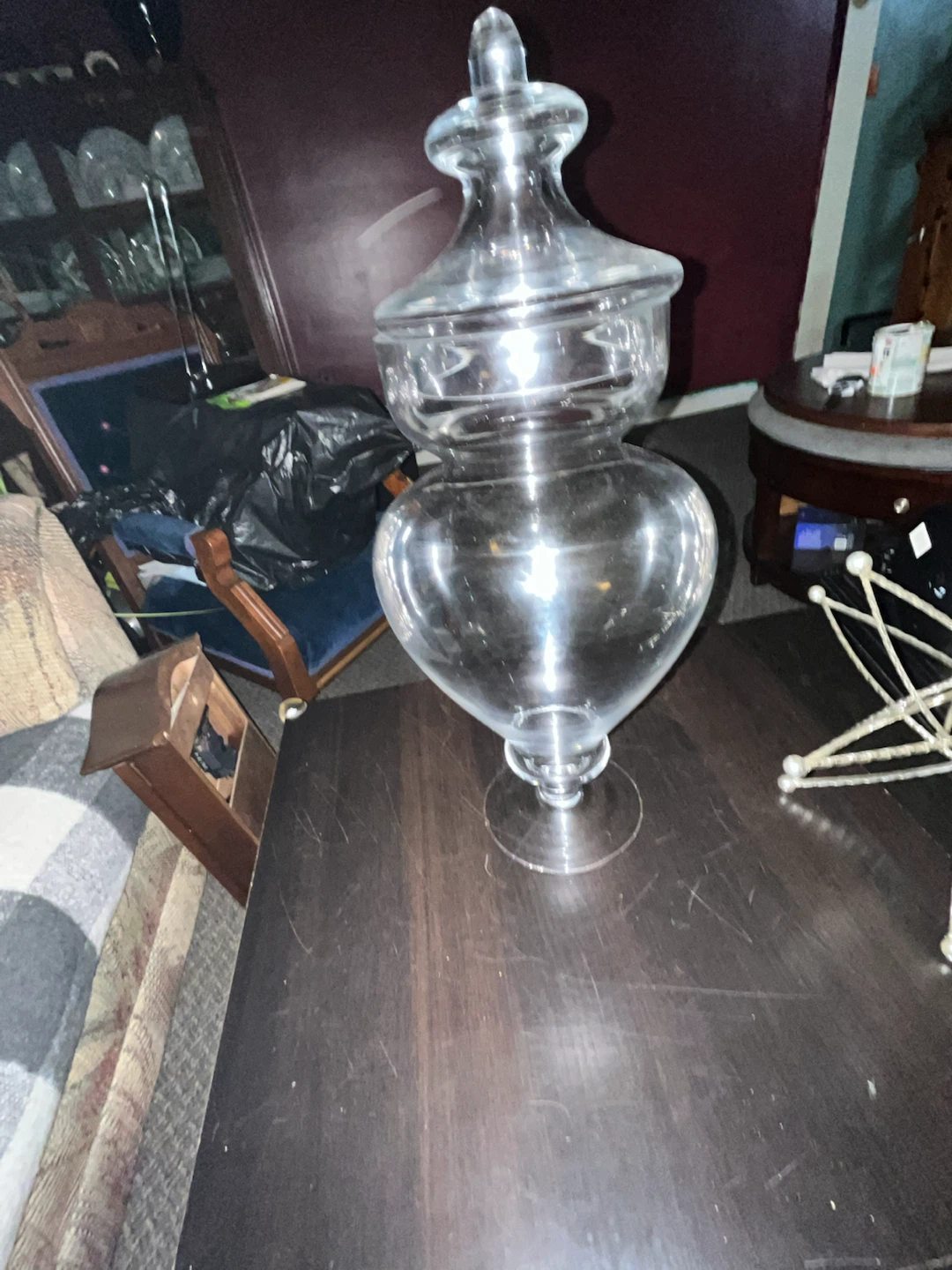 Large Clear Glass Apothecary Jar with Lid - photo 5