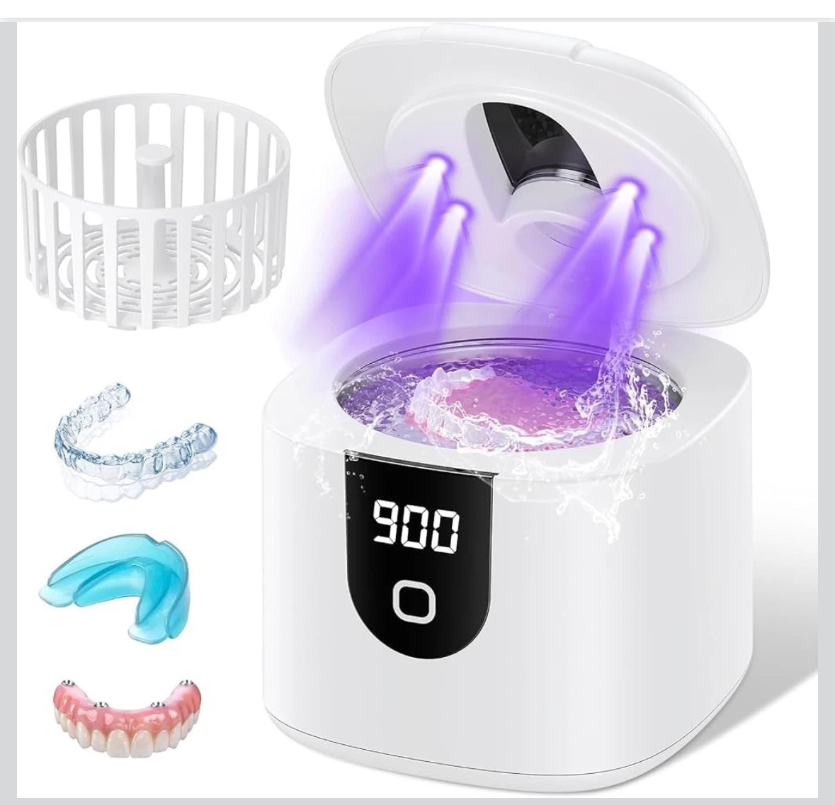 Ultrasonic Retainer Cleaner with UV Light