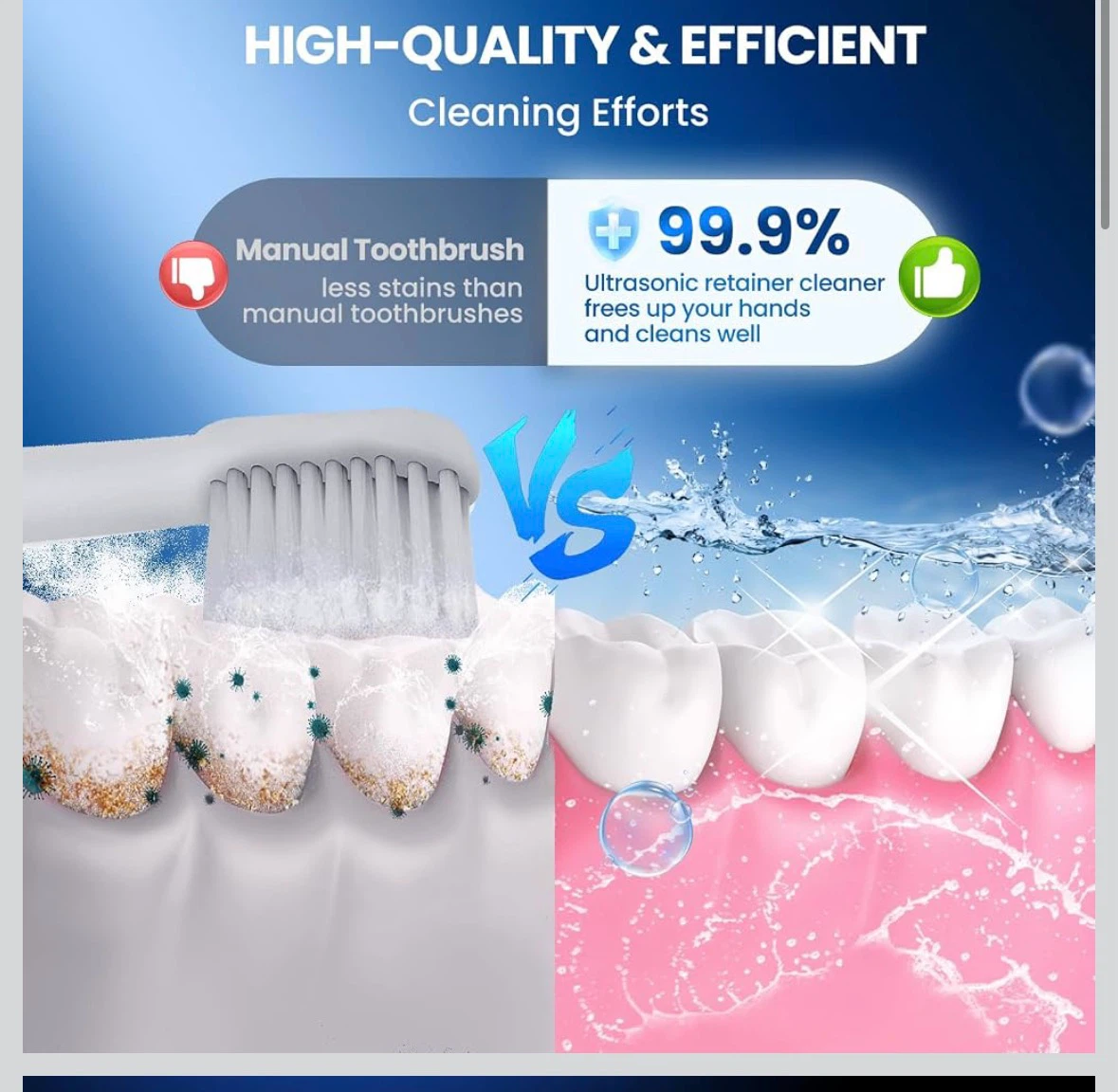 Ultrasonic Retainer Cleaner with UV Light - photo 2