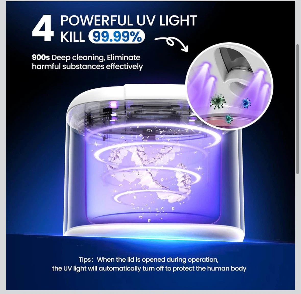 Ultrasonic Retainer Cleaner with UV Light - photo 3
