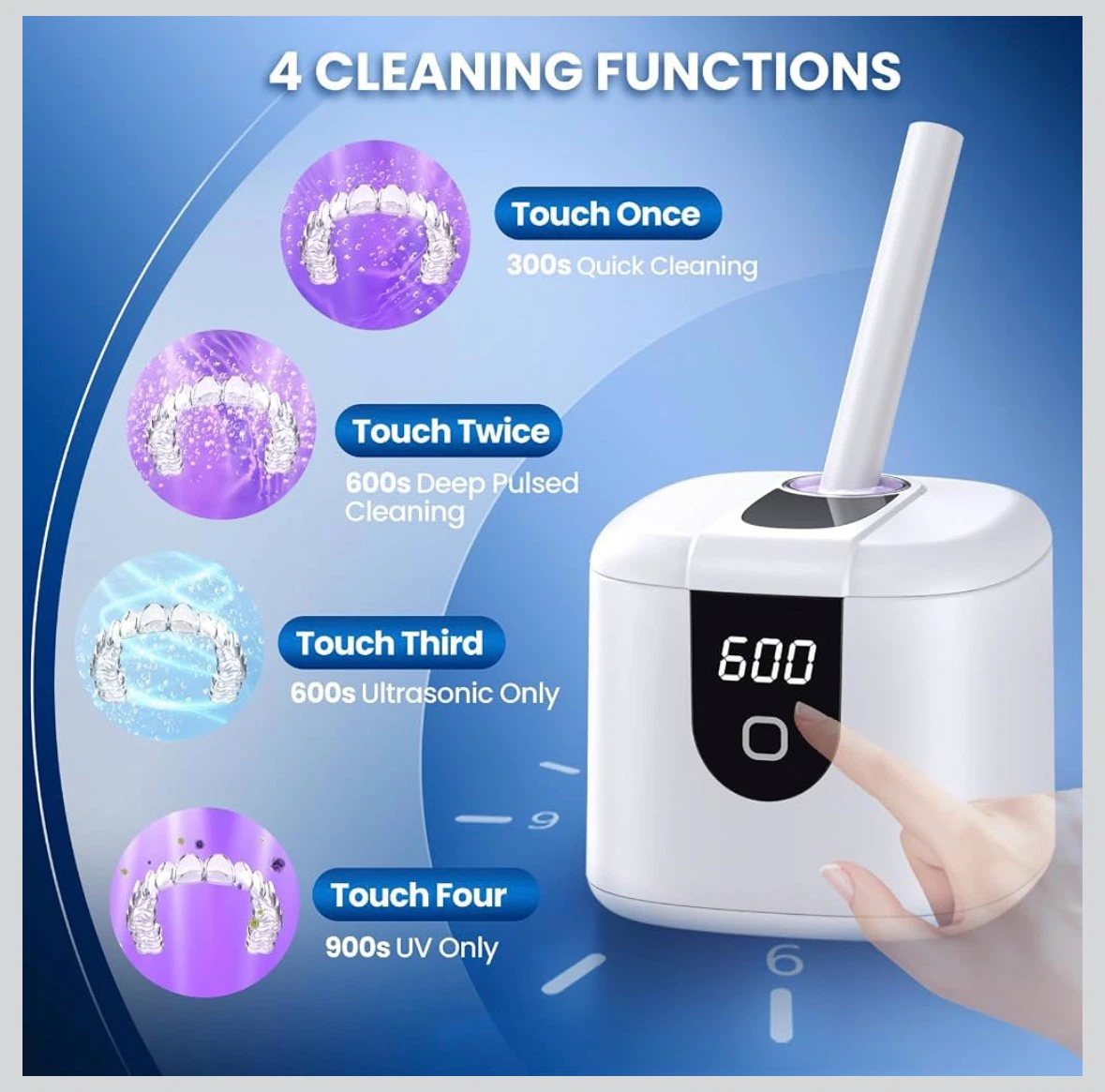 Ultrasonic Retainer Cleaner with UV Light - photo 4