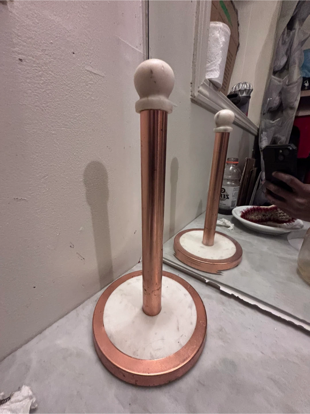 Homesense Copper and Marble Paper Towel Holder