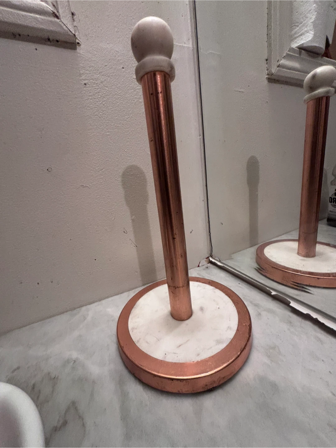 Homesense Copper and Marble Paper Towel Holder - photo 2