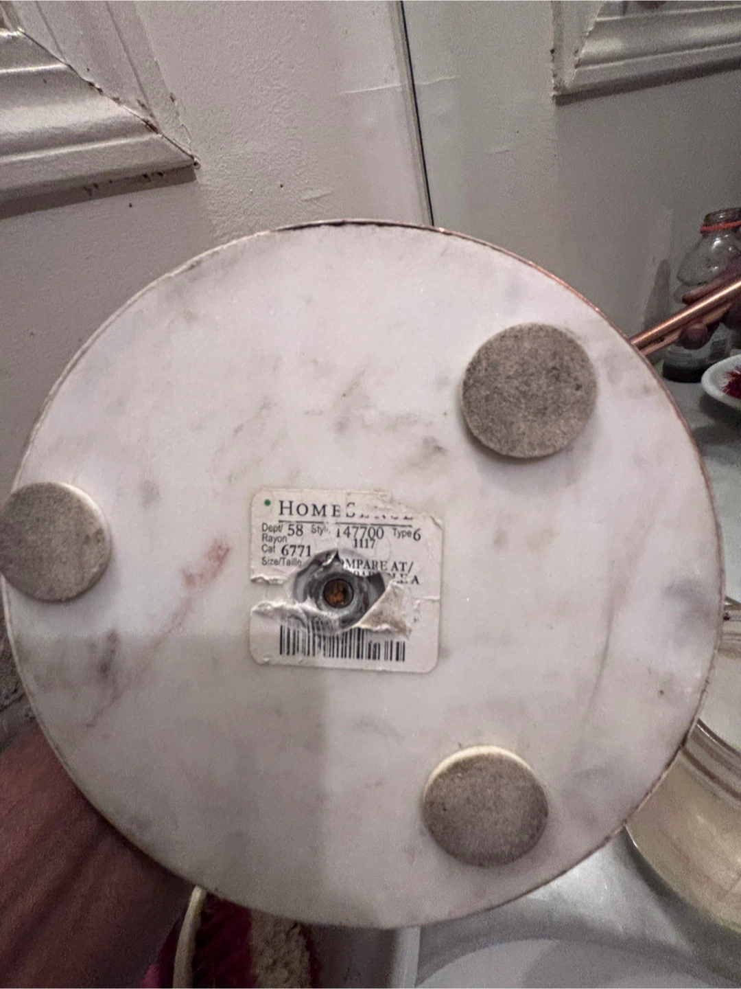 Homesense Copper and Marble Paper Towel Holder - photo 3