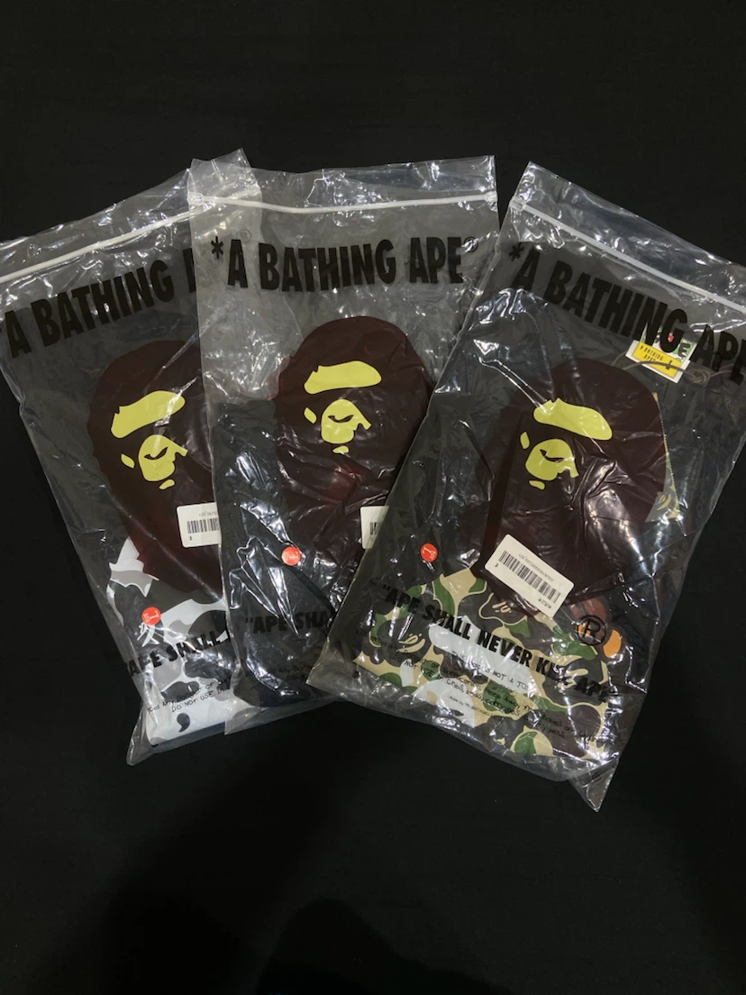 Three A Bathing Ape T-Shirts - Size Large