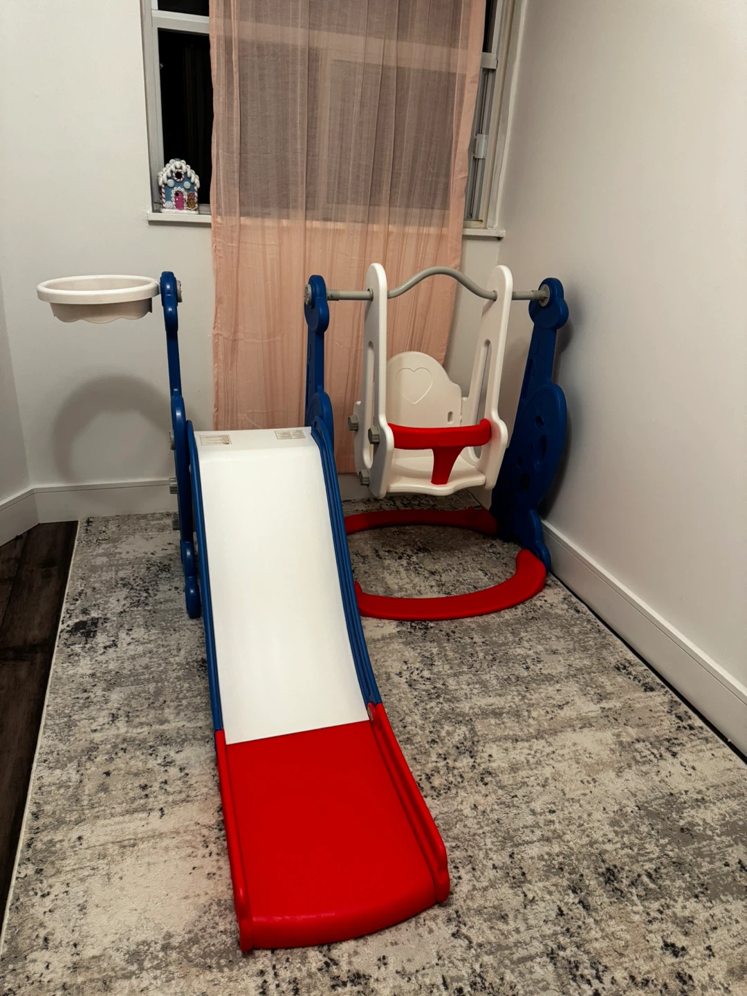Kids 3-in-1 Swing, Slide and Basketball Hoop Playset - photo 2