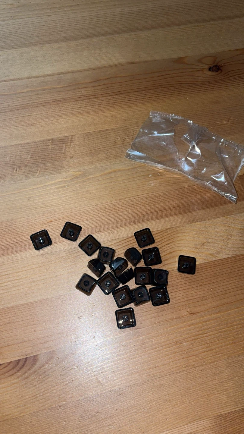 Set of 16 Black Translucent Mechanical Keyboard Keycaps