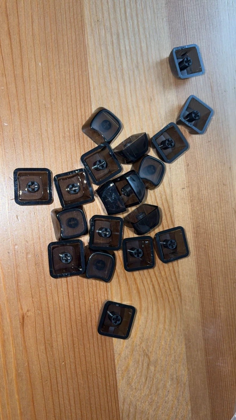 Set of 16 Black Translucent Mechanical Keyboard Keycaps - photo 2