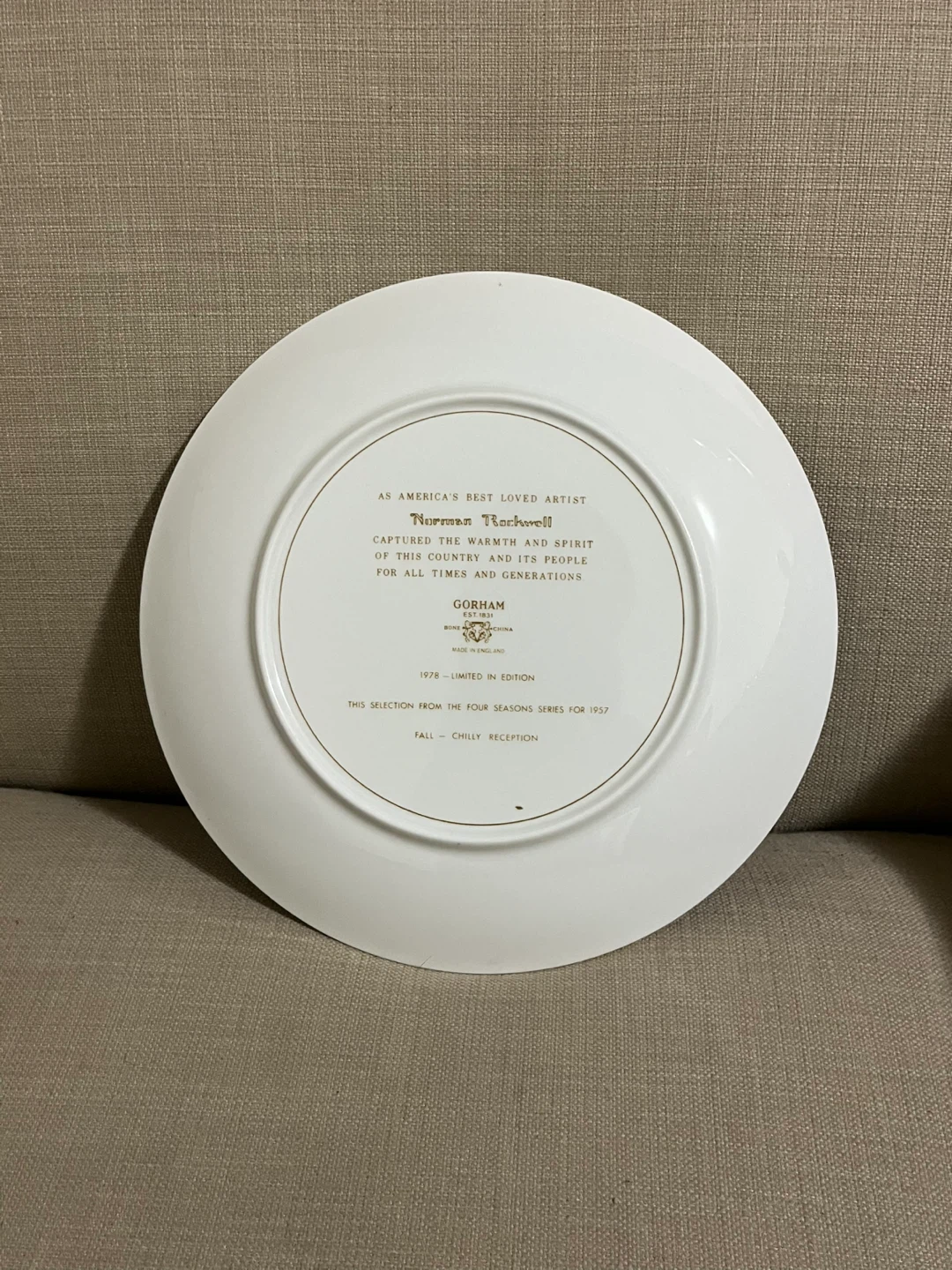 Norman Rockwell Fall Chilly Reception Plate - photo 3