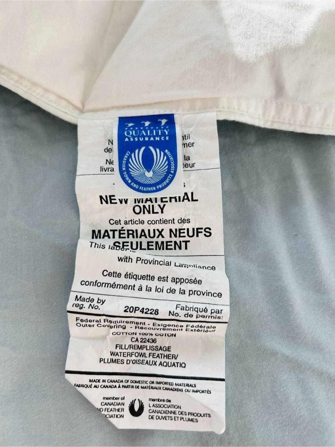 NEW Feather Bed, Duvet or mattress topper Proudly Made in Canada - photo 2