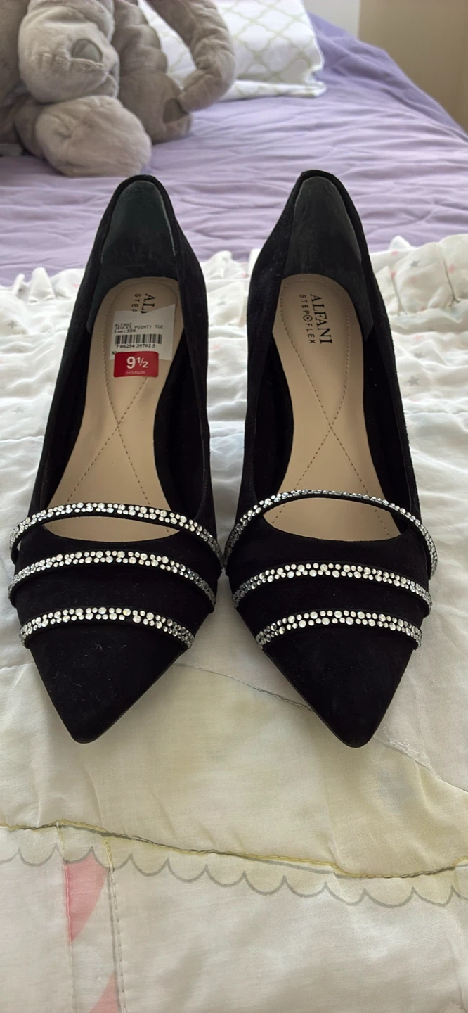 Alfani Black Jewelled Pointy Toe Heels