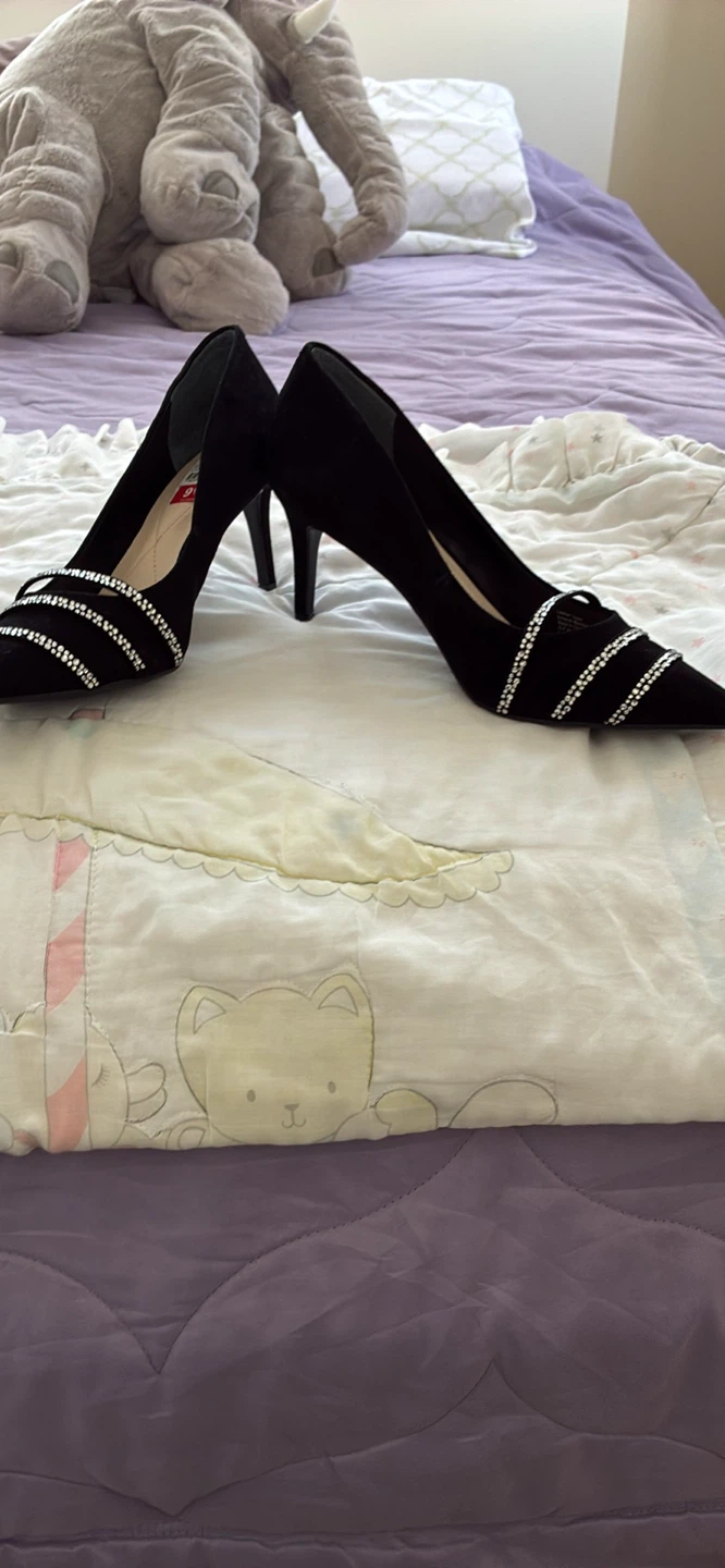 Alfani Black Jewelled Pointy Toe Heels - photo 2