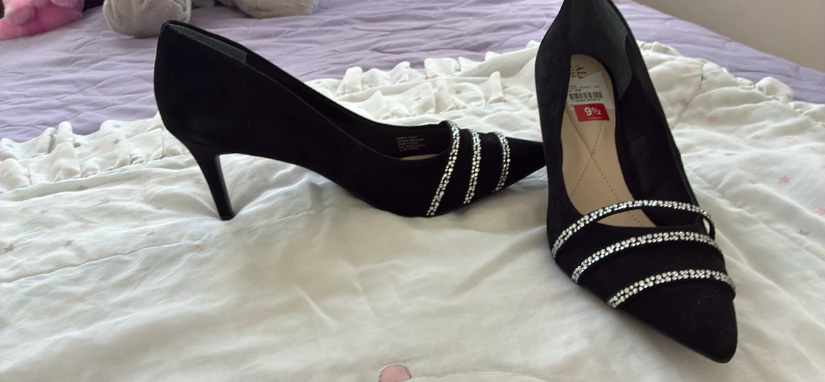 Alfani Black Jewelled Pointy Toe Heels - photo 3