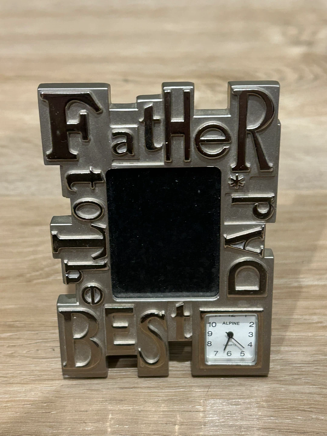 Alpine Father's Day Picture Frame Clock
