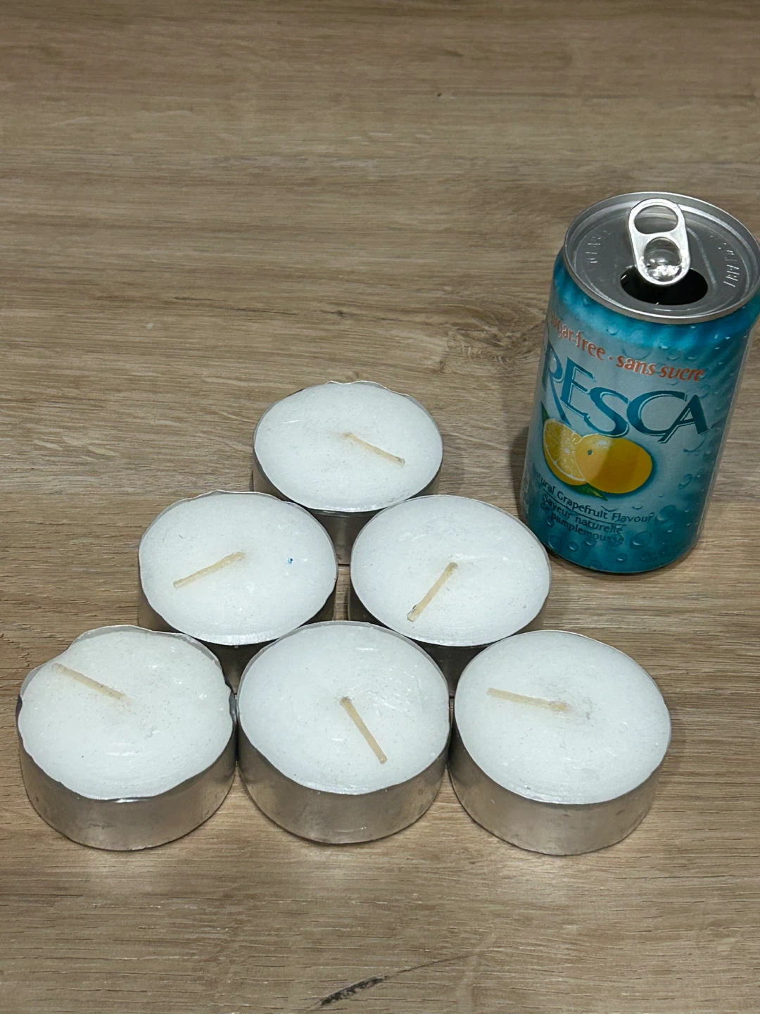 Set of 6 White Tea Light Candles - photo 2