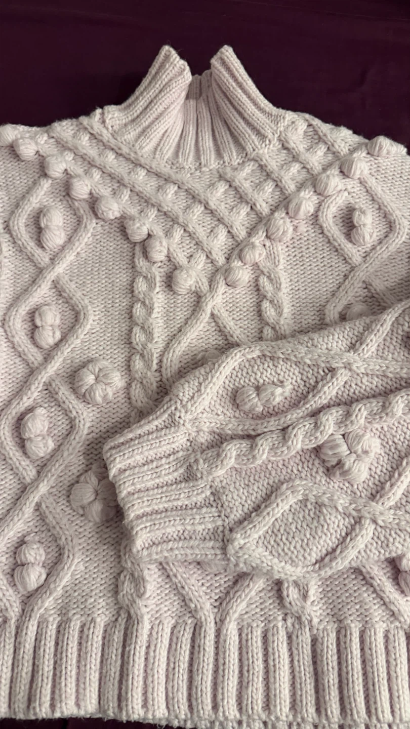 Zara Pale Pink Cable Knit Sweater - photo 3