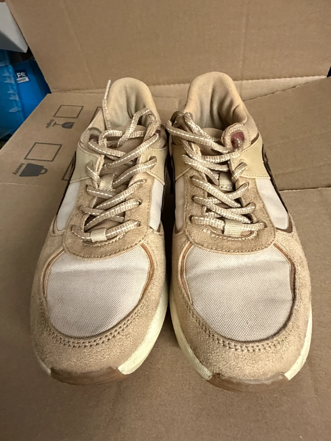 Zara Beige and Leopard Print Sneakers - photo 3