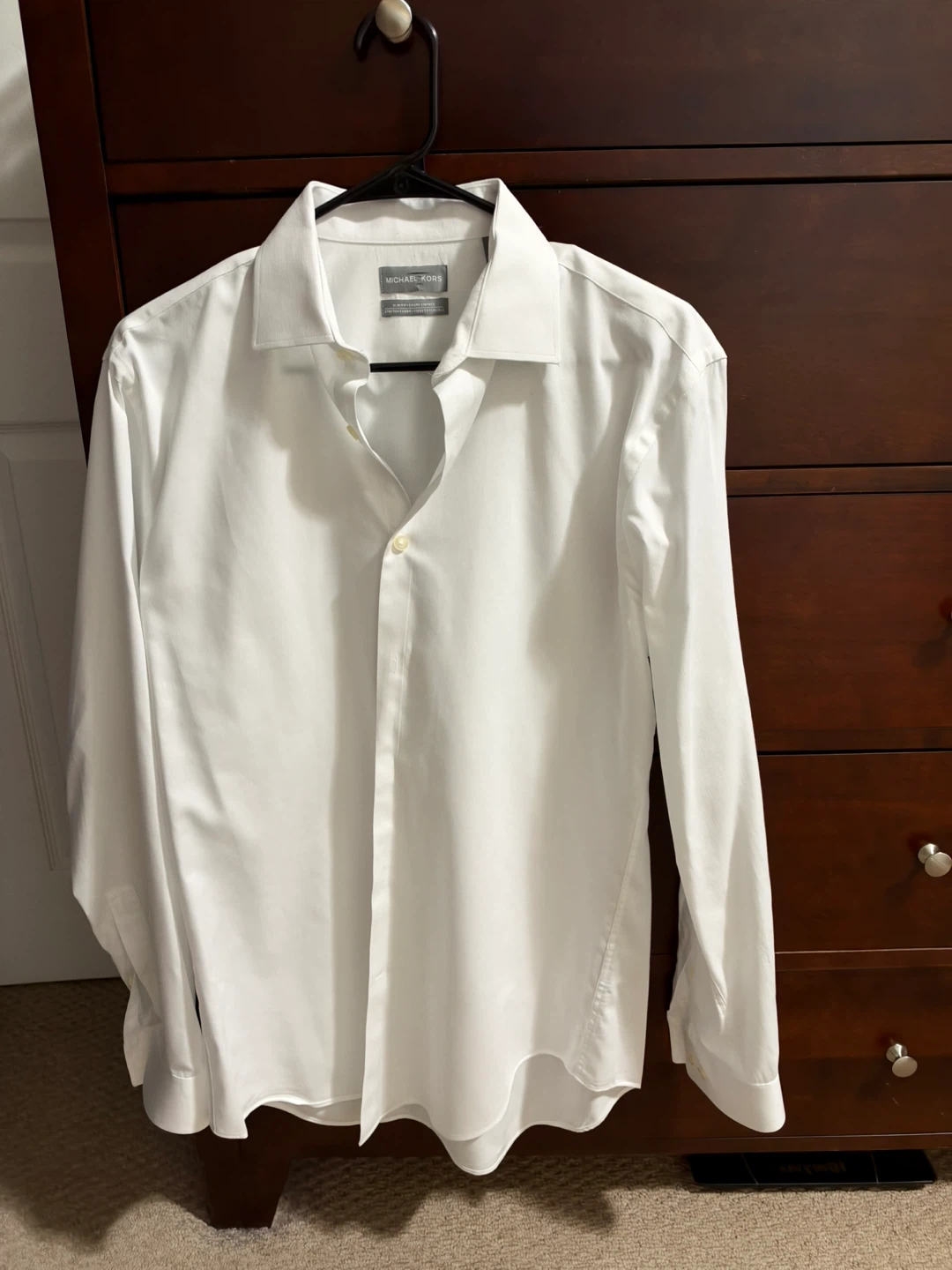 Michael Kors White Slim Fit Dress Shirt