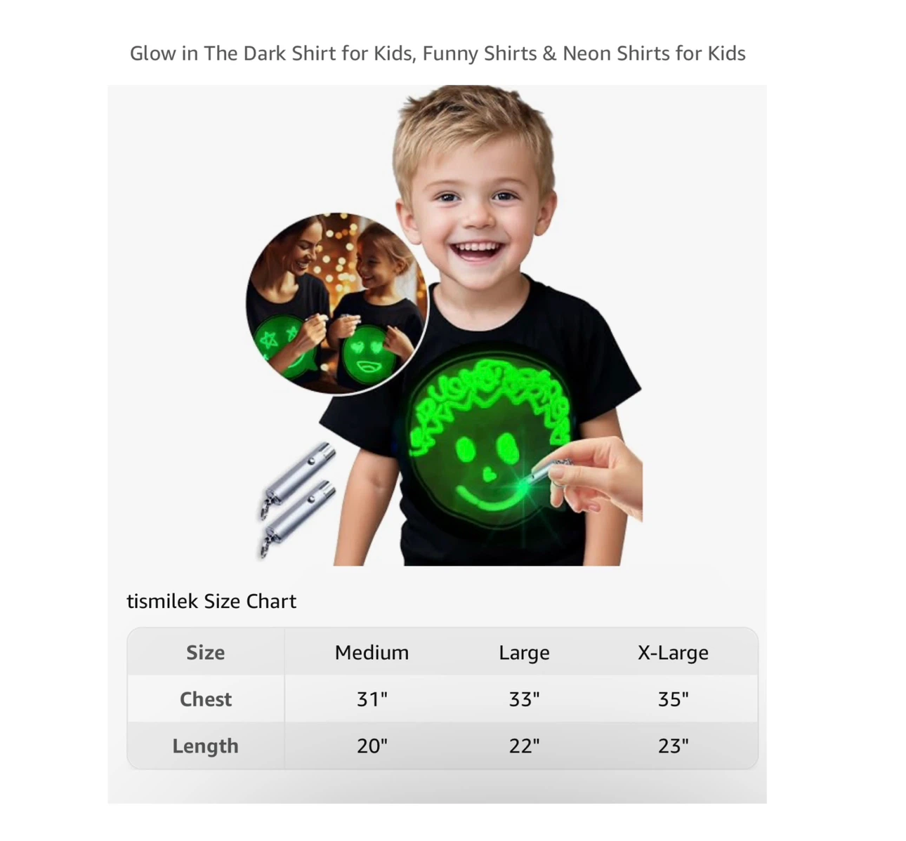 Brand new 100% Cotton Glow in The Dark Shirt