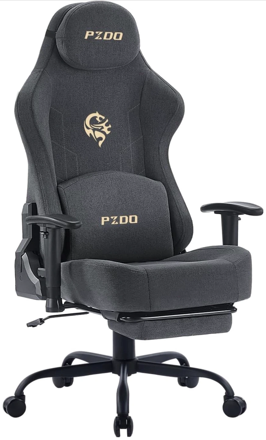 PZDO Fabric Gaming Chair with Footrest