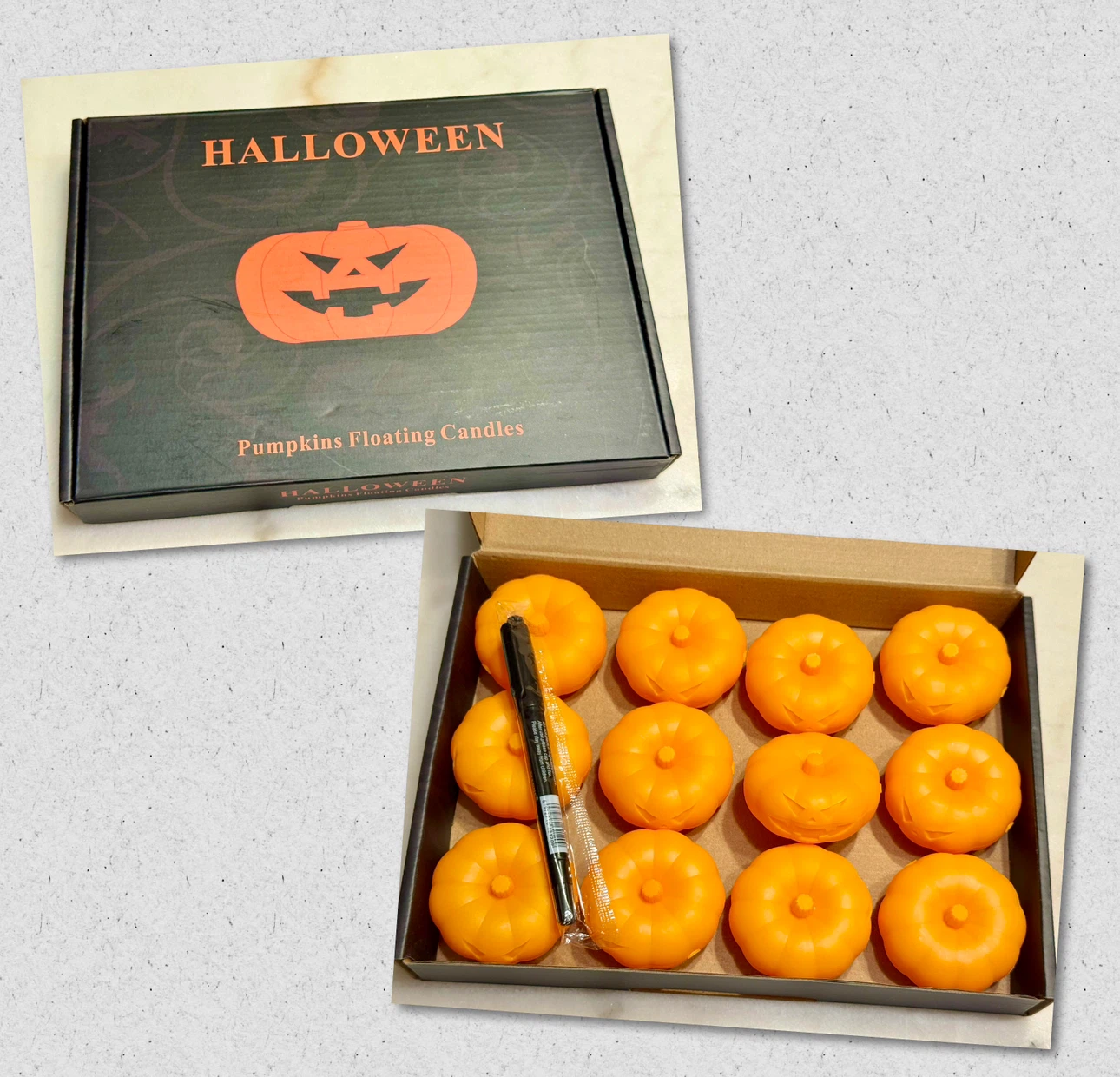 Brand new 2” x12PK Halloween Flameless Pumpkin Floating Candles - photo 2