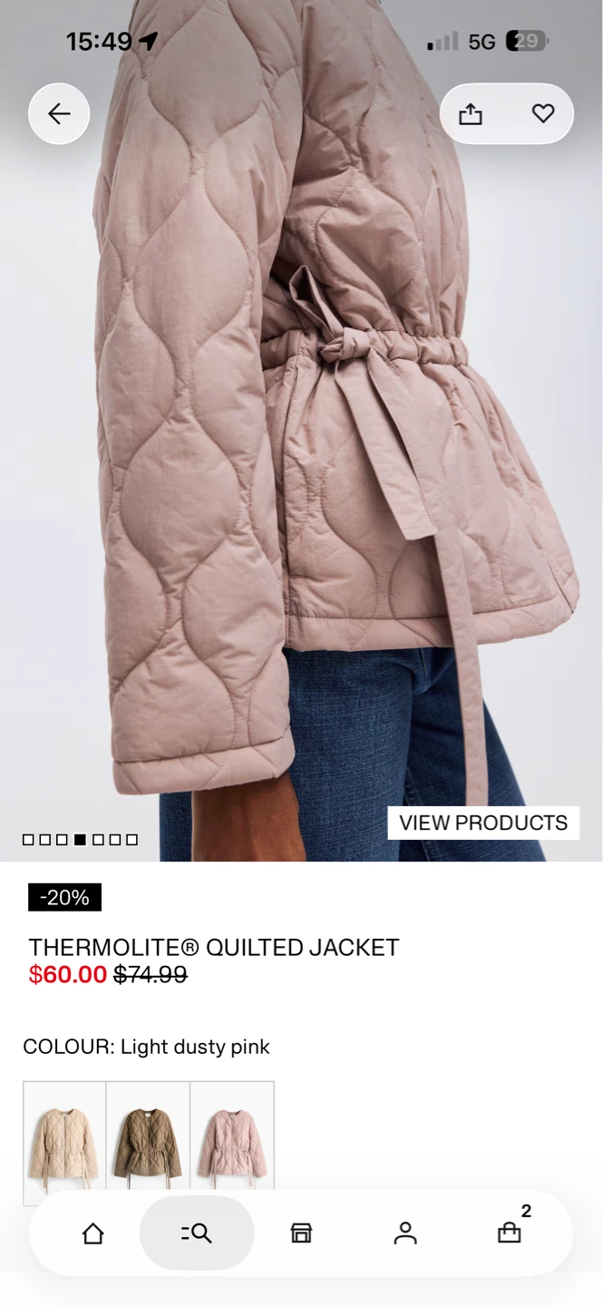 BRAND NEW with tag H&M Quilted Jacket Size L - photo 2