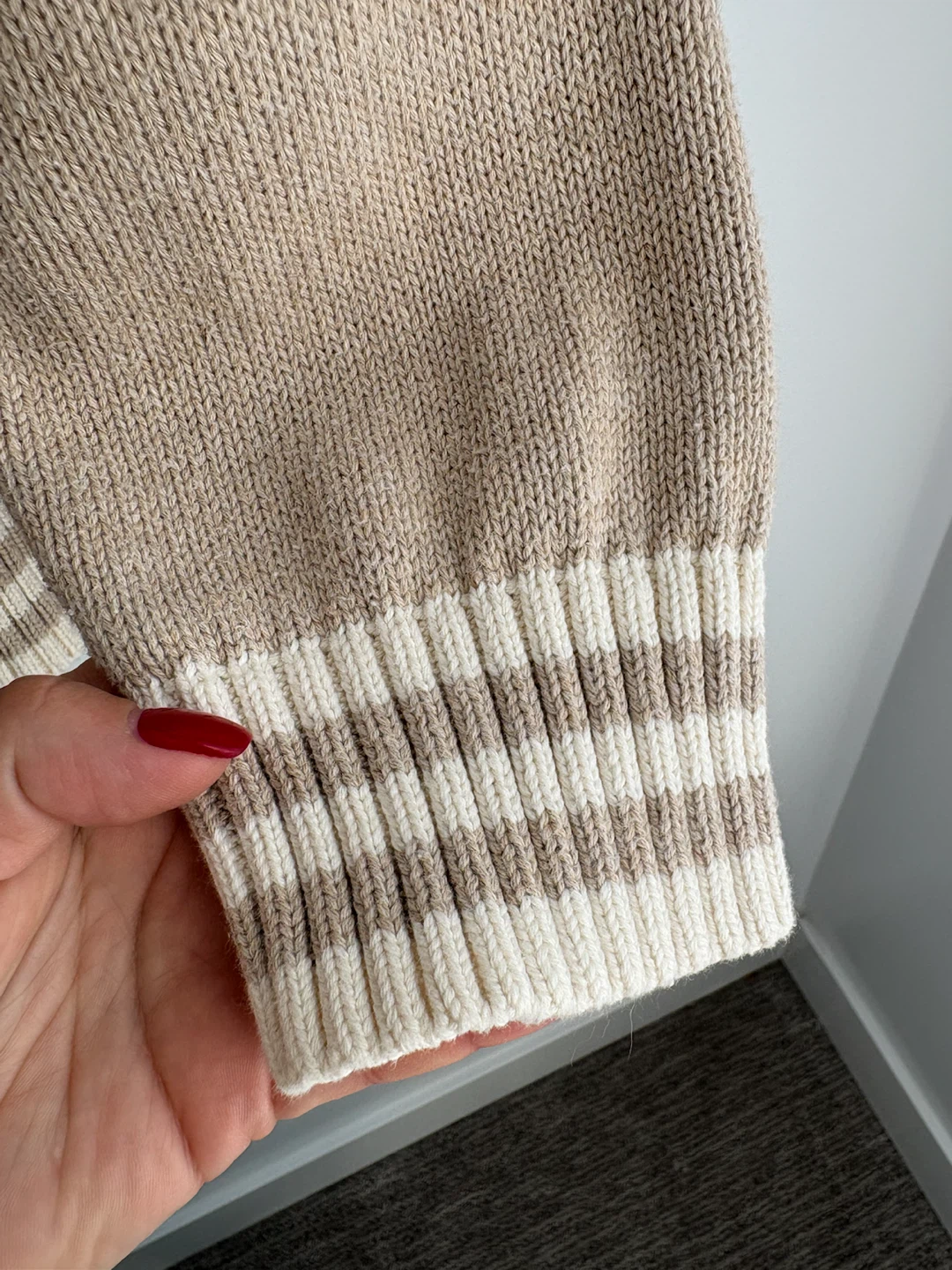 Gap Beige Cotton Button-Down Cardigan - photo 4