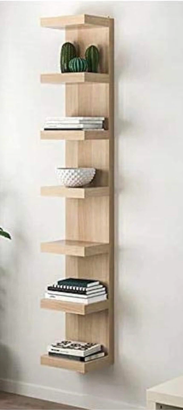IKEA LACK Wall Shelf Unit - White Stained Oak Effect