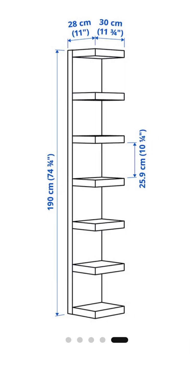 IKEA LACK Wall Shelf Unit - White Stained Oak Effect - photo 3