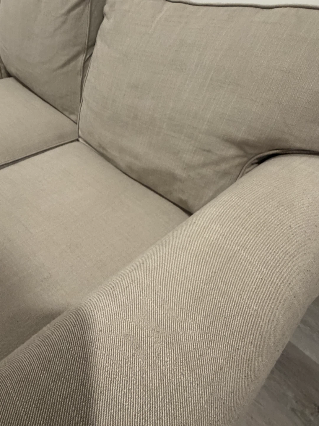 Beige Three-Seater Sofa - photo 2