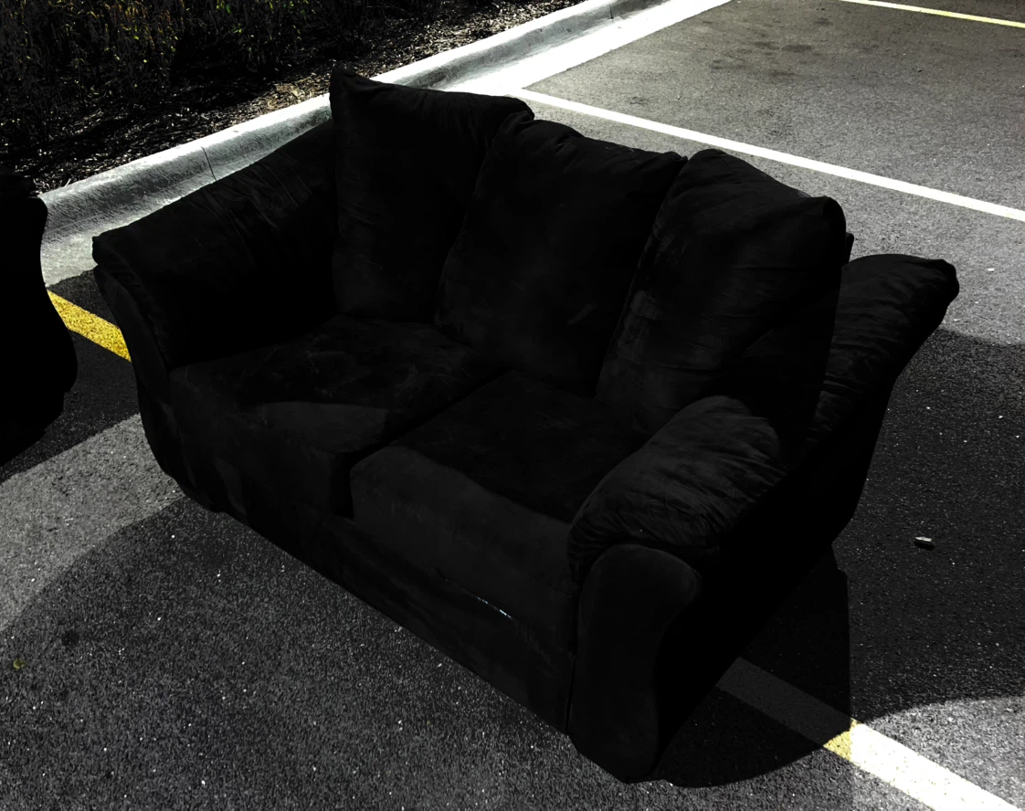 Loveseat & Sofa Set In The Color Black - photo 4