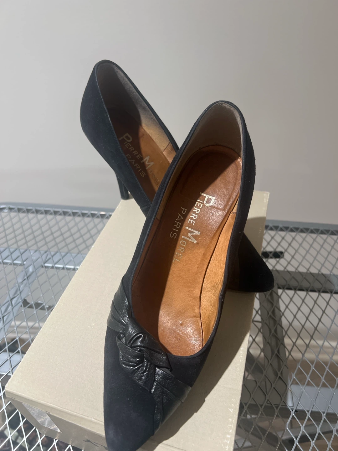 Pierre Morel Black Suede Pumps