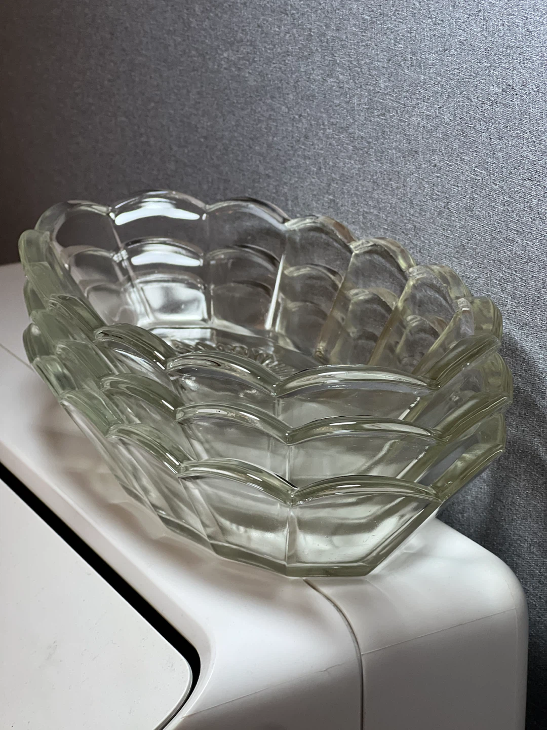Set of 3 Vintage Federal Glass Clear "Yorktown" Serving Bowls