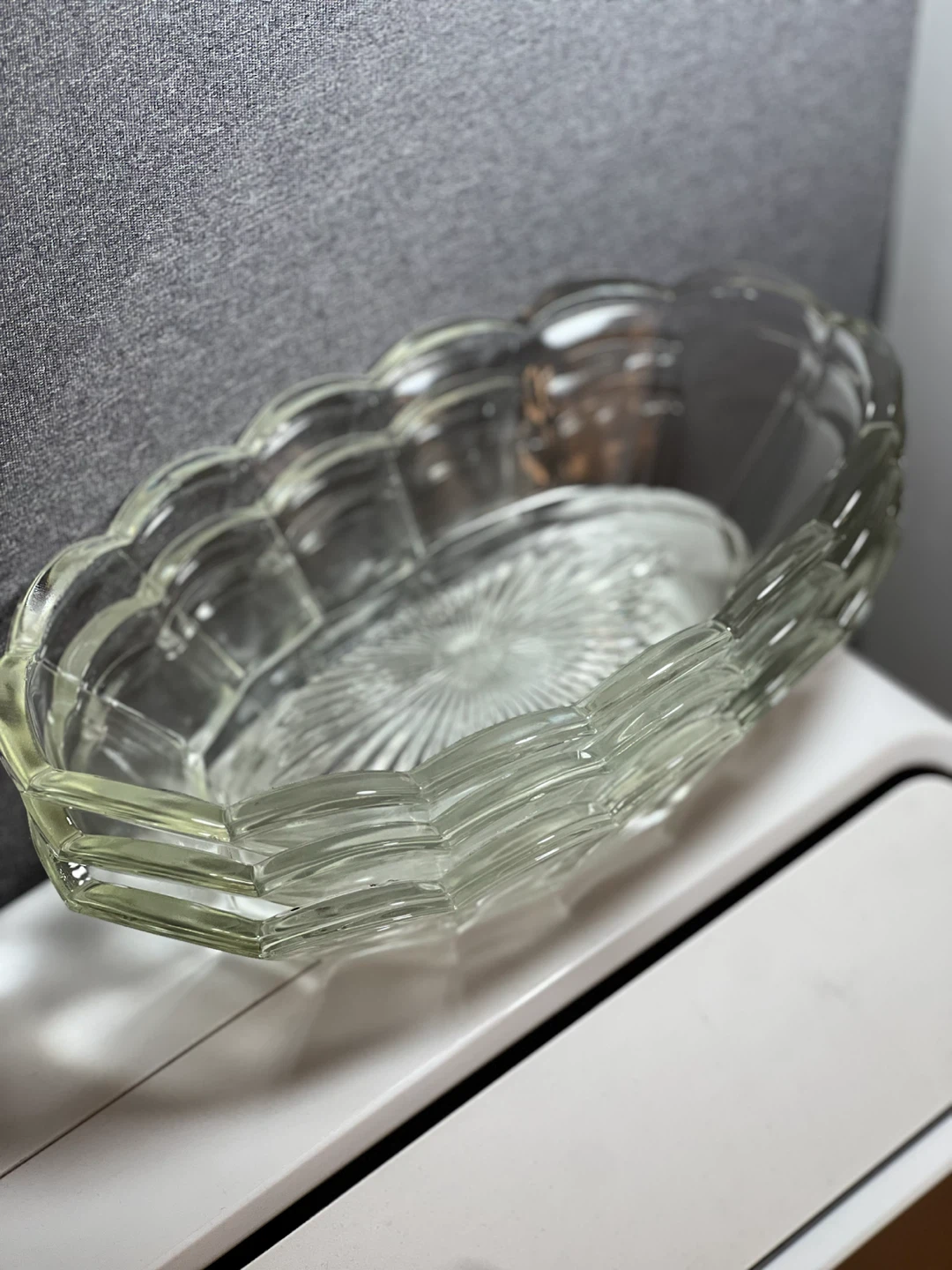 Set of 3 Vintage Federal Glass Clear "Yorktown" Serving Bowls - photo 2