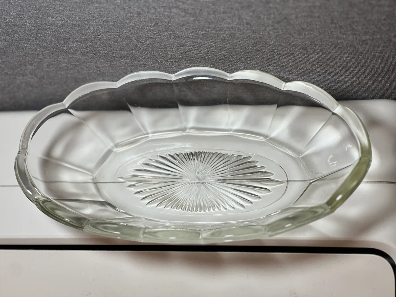 Set of 3 Vintage Federal Glass Clear "Yorktown" Serving Bowls - photo 5