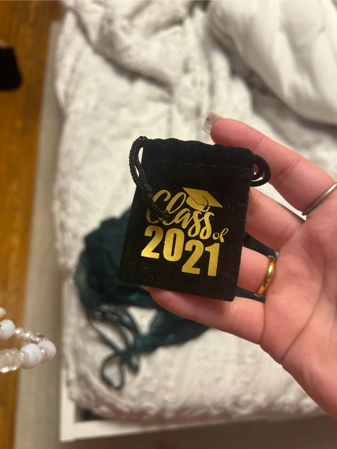 Class of 2021 Black Velvet Pouch #freecycle
