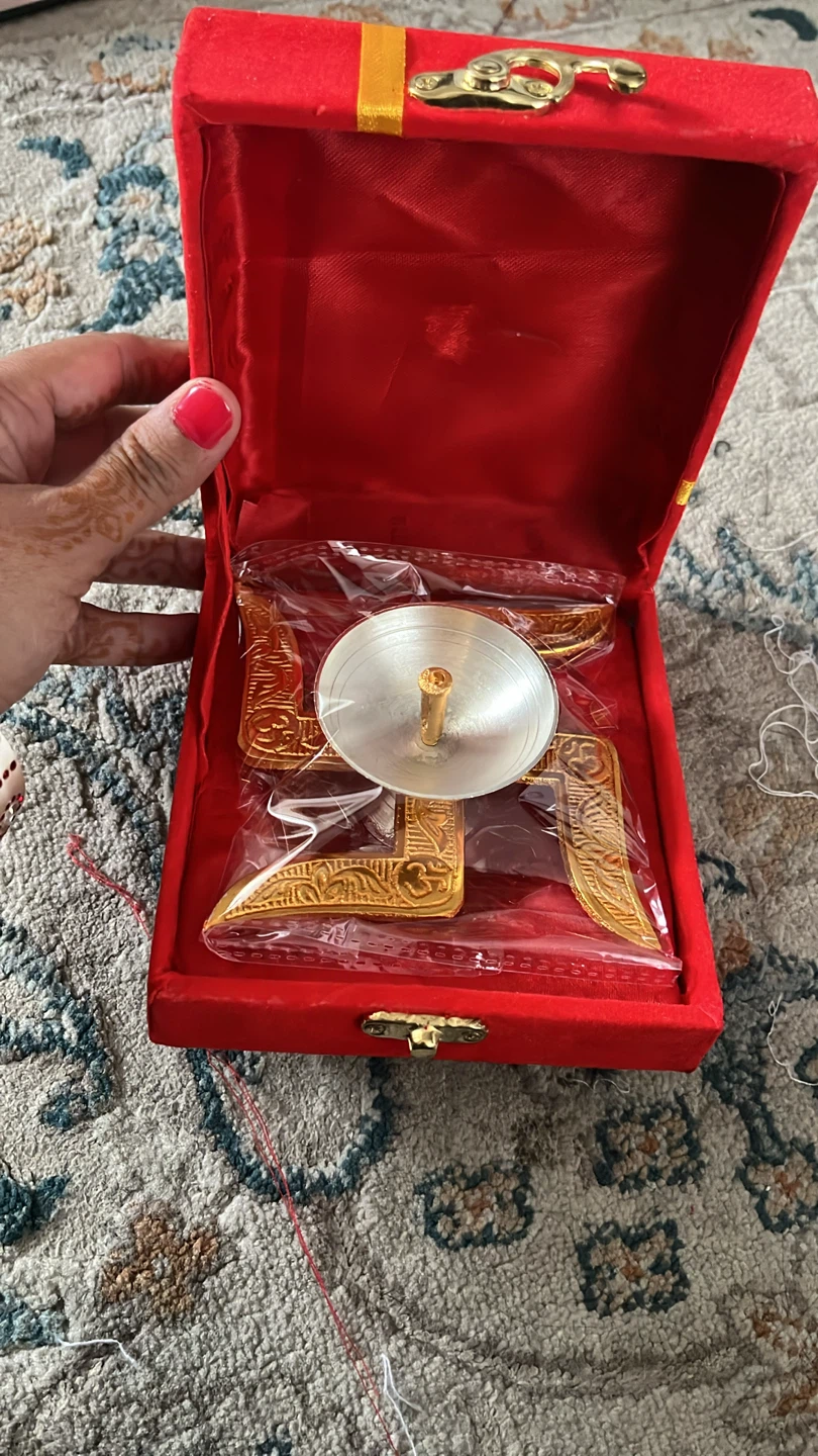 Decorative Swastik Diya with Case