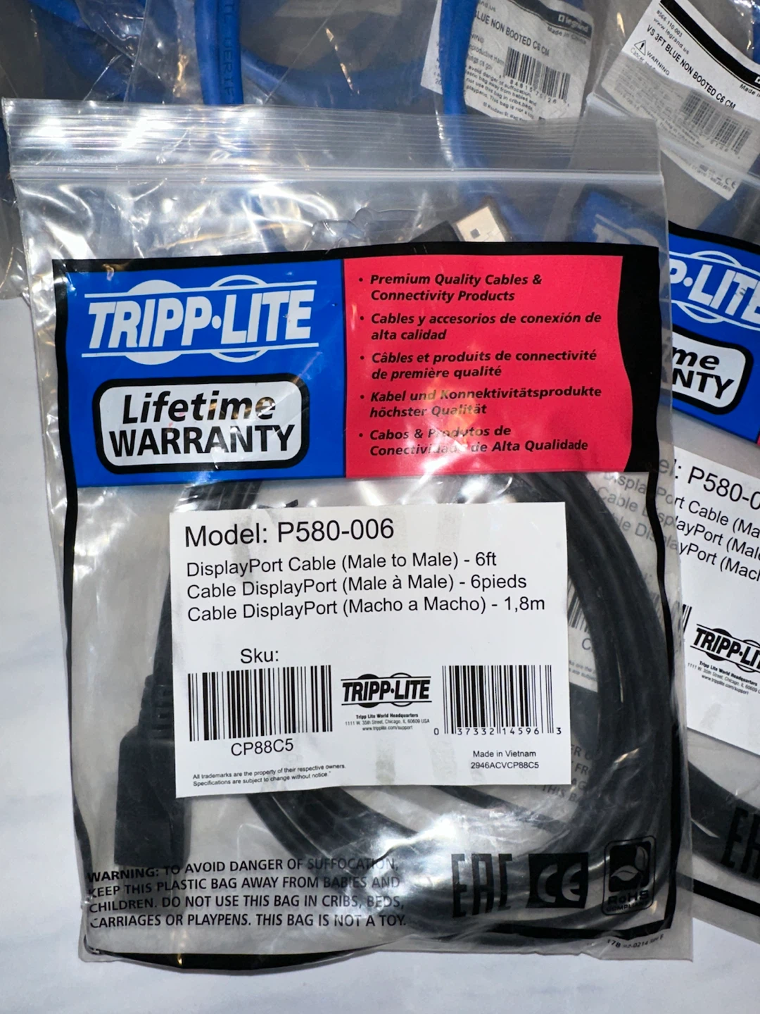 Assorted Cables: Legrand Ethernet and Tripp-Lite DisplayPort - photo 4
