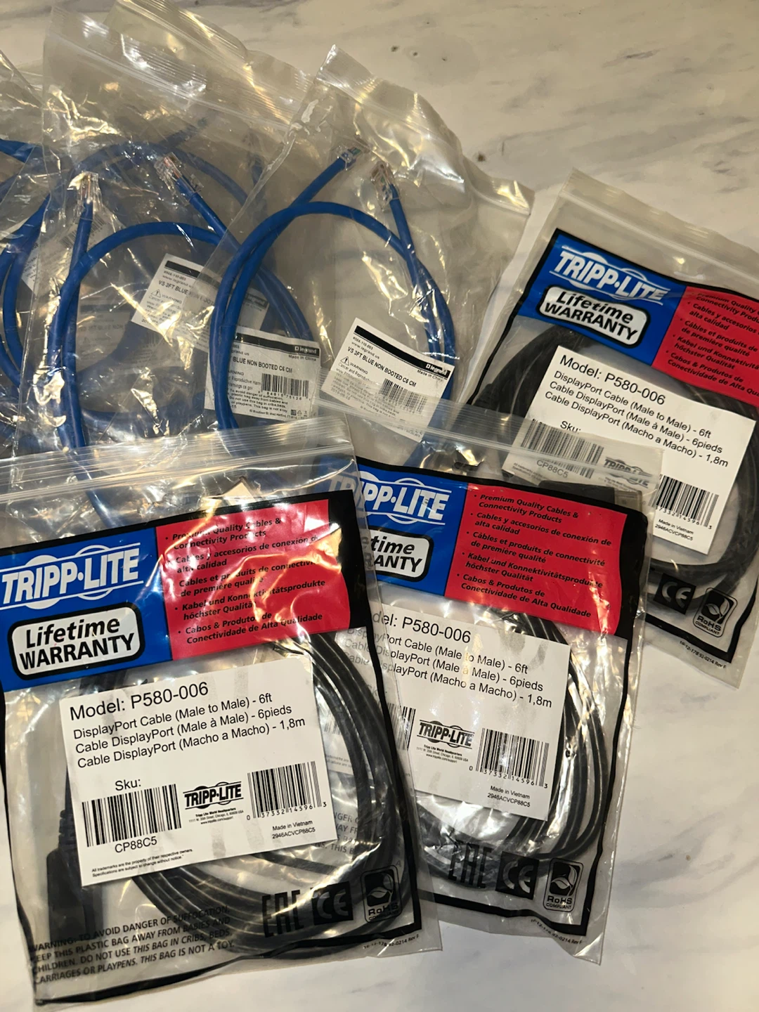 Assorted Cables: Legrand Ethernet and Tripp-Lite DisplayPort - photo 5