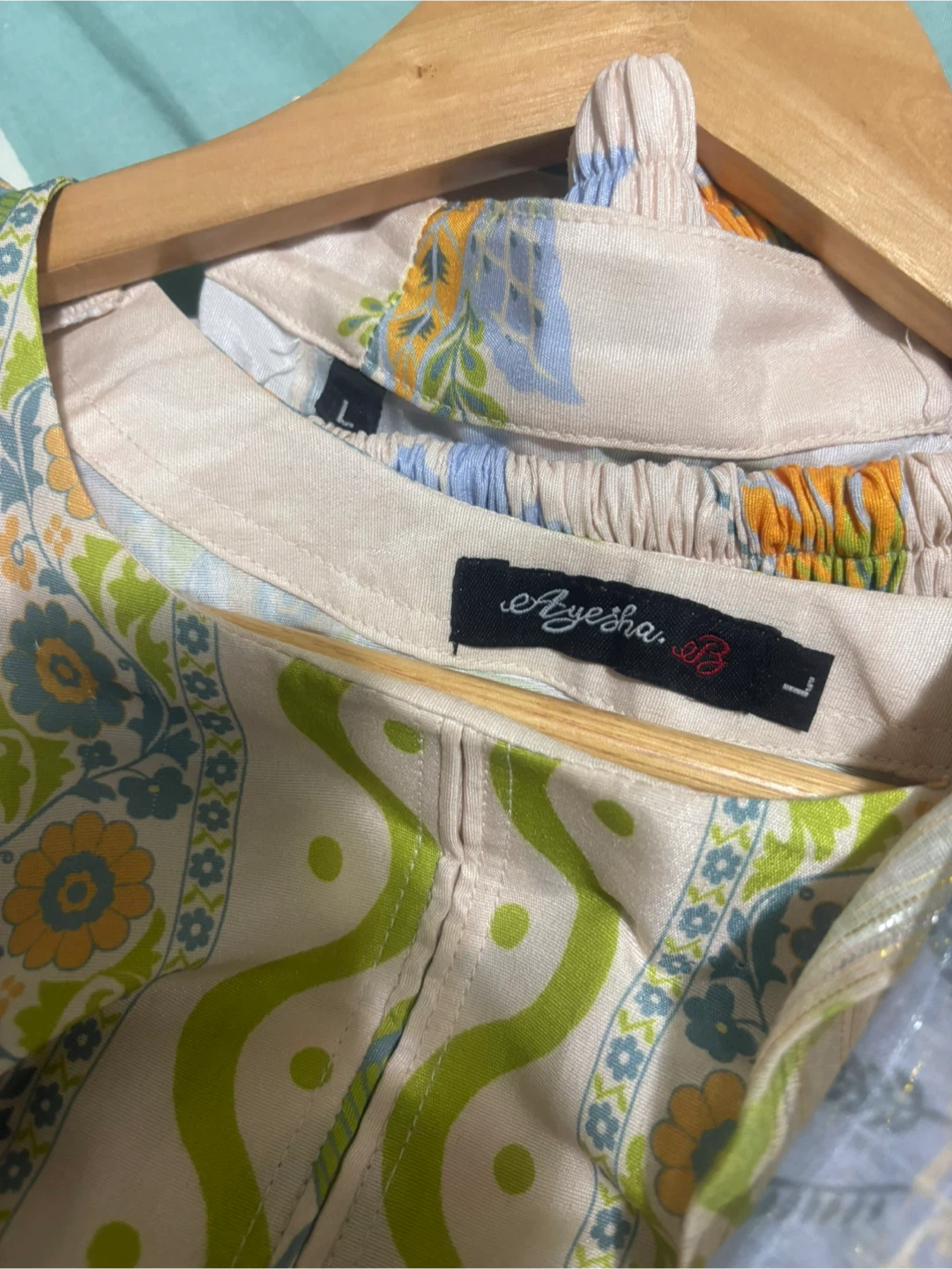 Ayesha Floral Print Kurti - Size L - photo 3