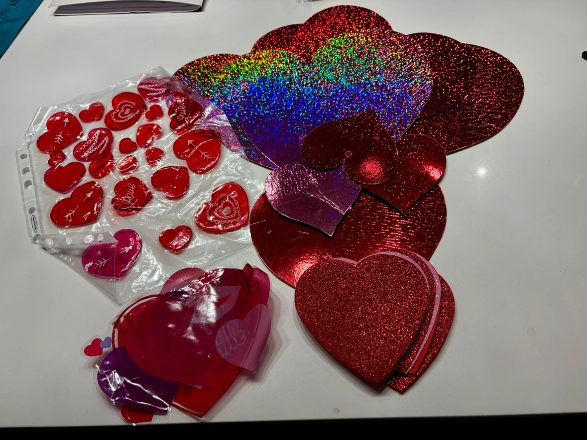 Heart Shaped Decorations and Stickers