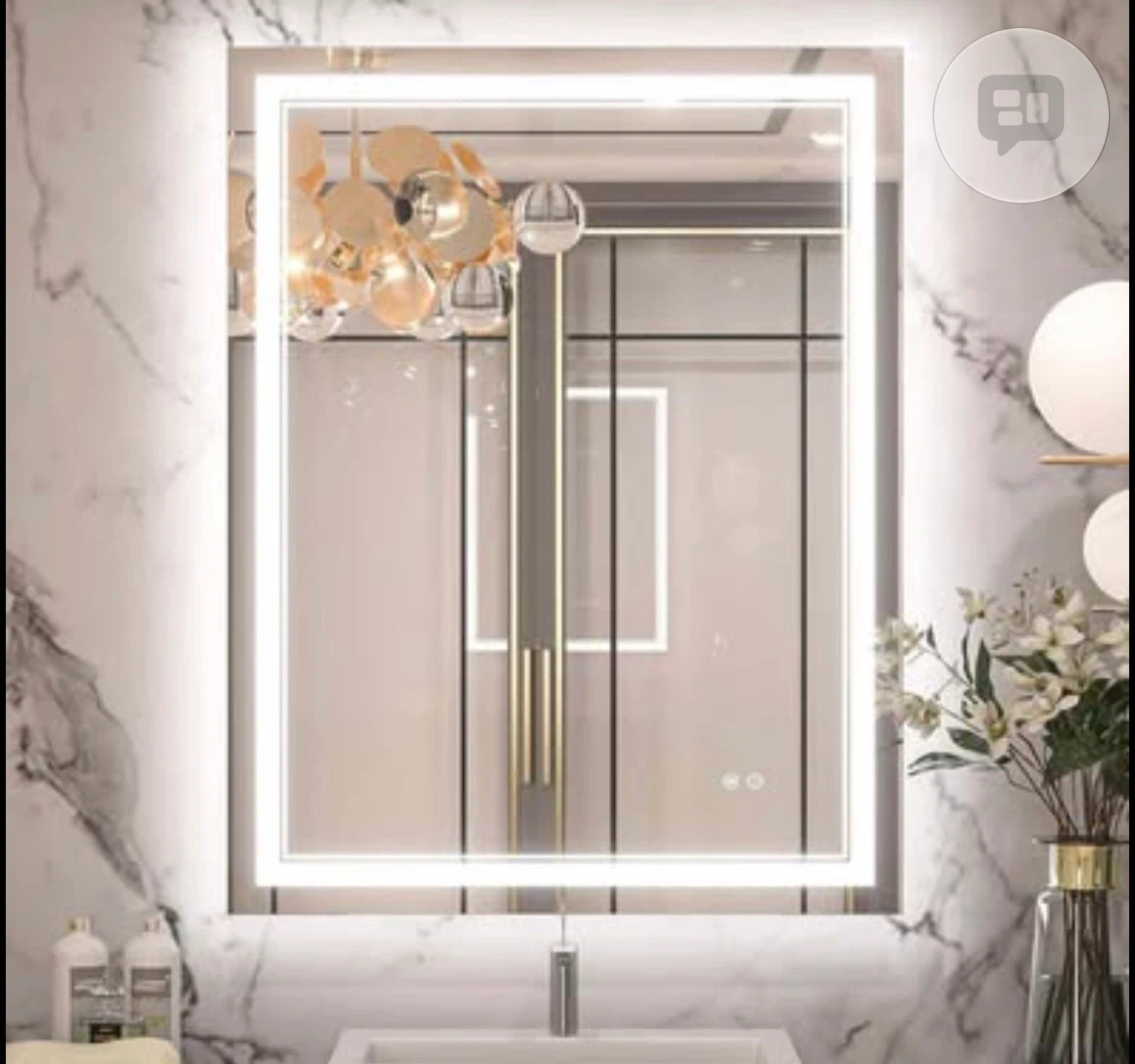 LED Bathroom Mirror 28 x 36 Inch,