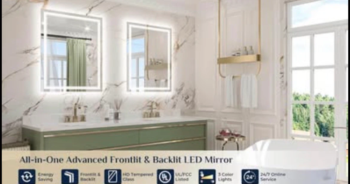 LED Bathroom Mirror 28 x 36 Inch, - photo 4
