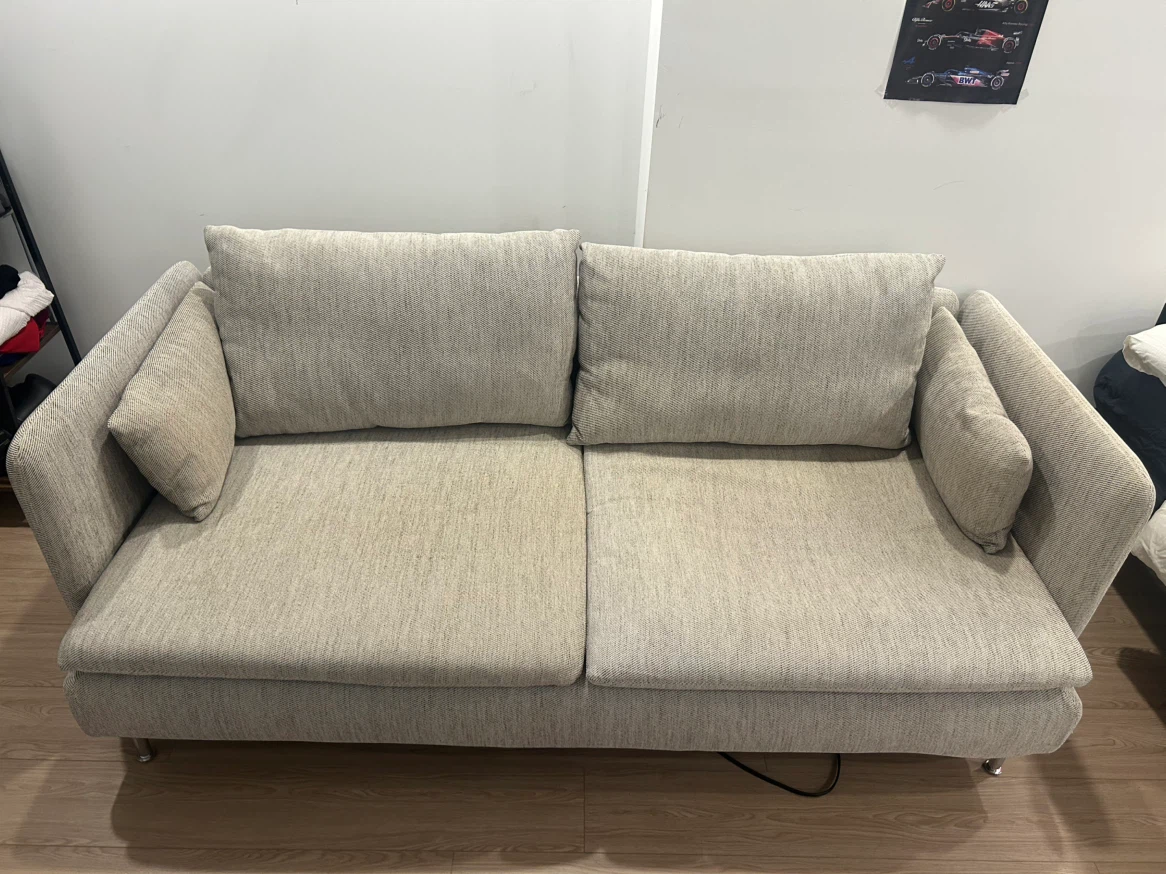 Light Grey Two-Seater Sofa