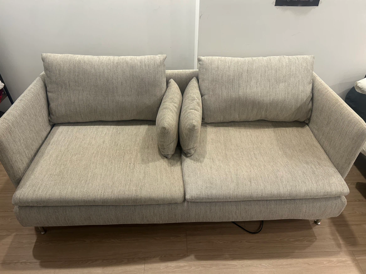 Light Grey Two-Seater Sofa - photo 2
