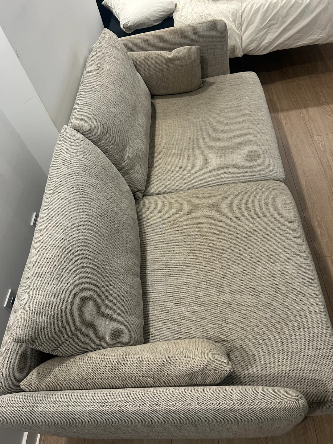 Light Grey Two-Seater Sofa - photo 4