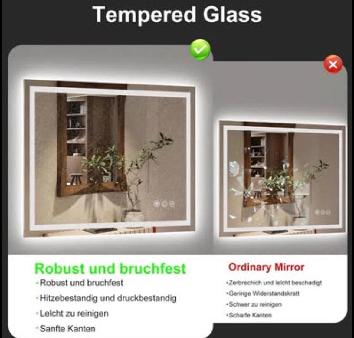20x28 inch LED Bathroom Mirror - photo 2