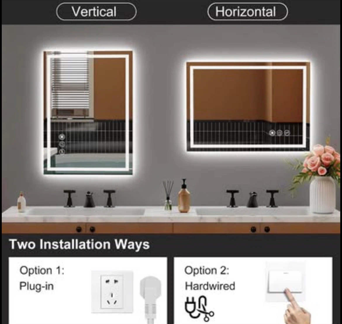 20x28 inch LED Bathroom Mirror - photo 4